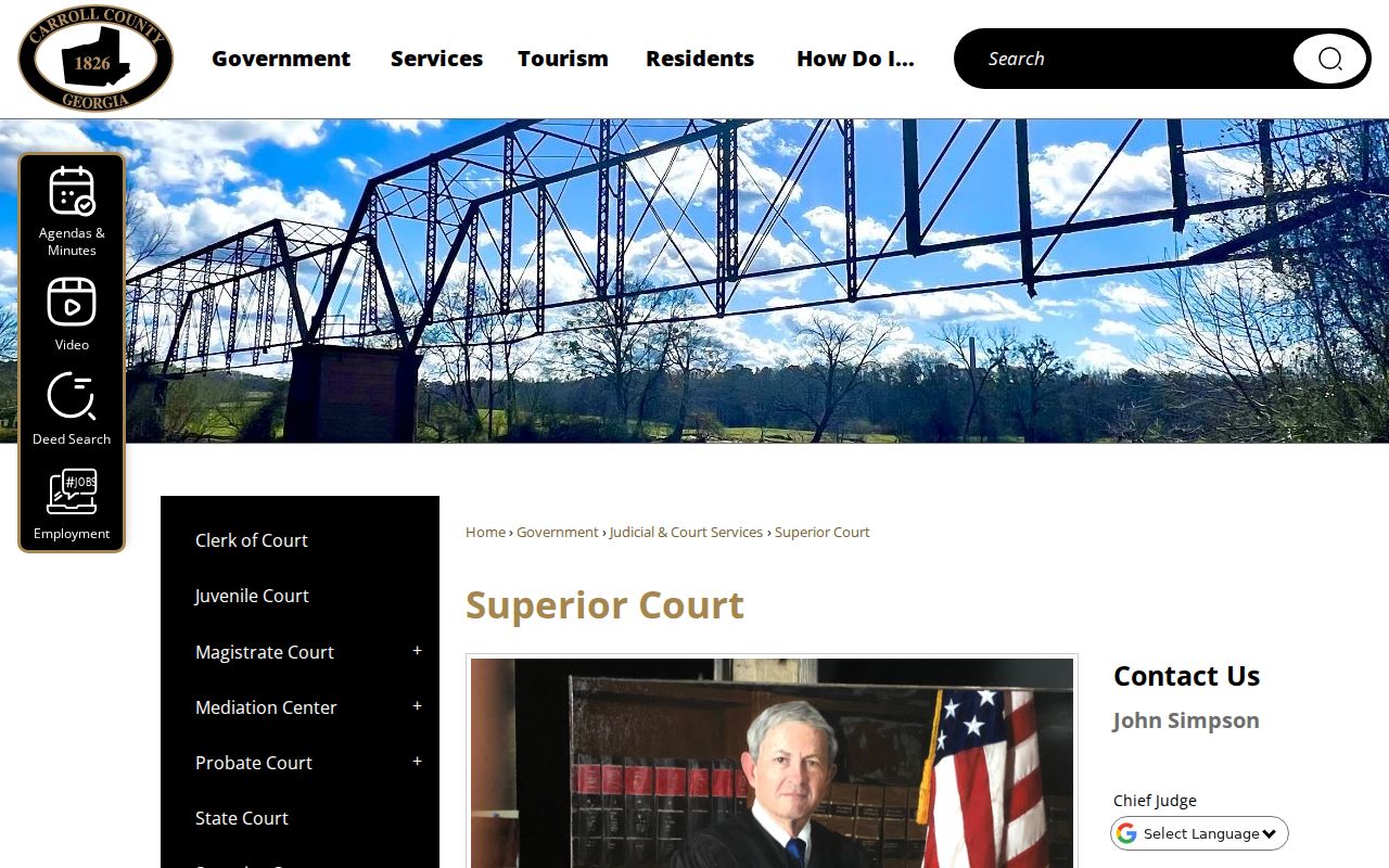 Official Carroll County Superior Court criminal docket information